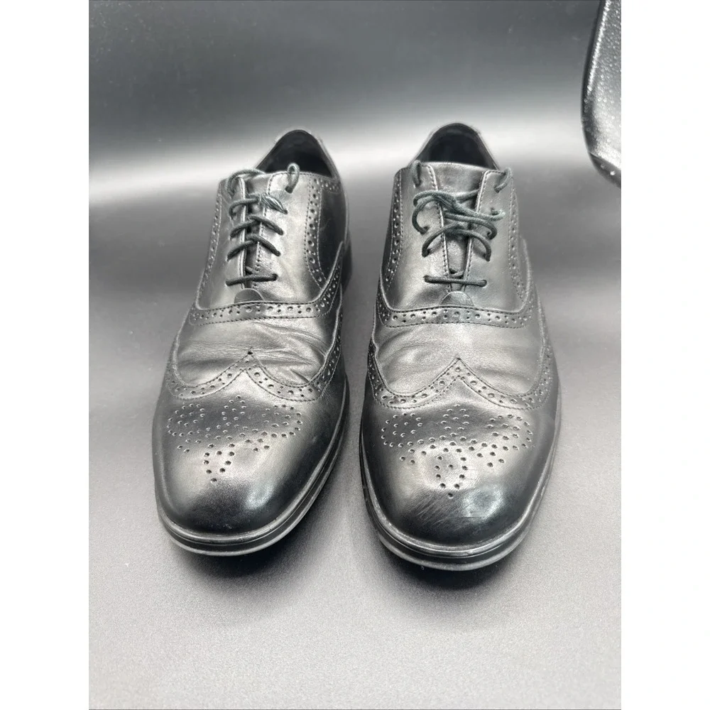 Rockport Adiprene by Adidas Black Leather Wingtip Oxford Shoes Men's Size 11W